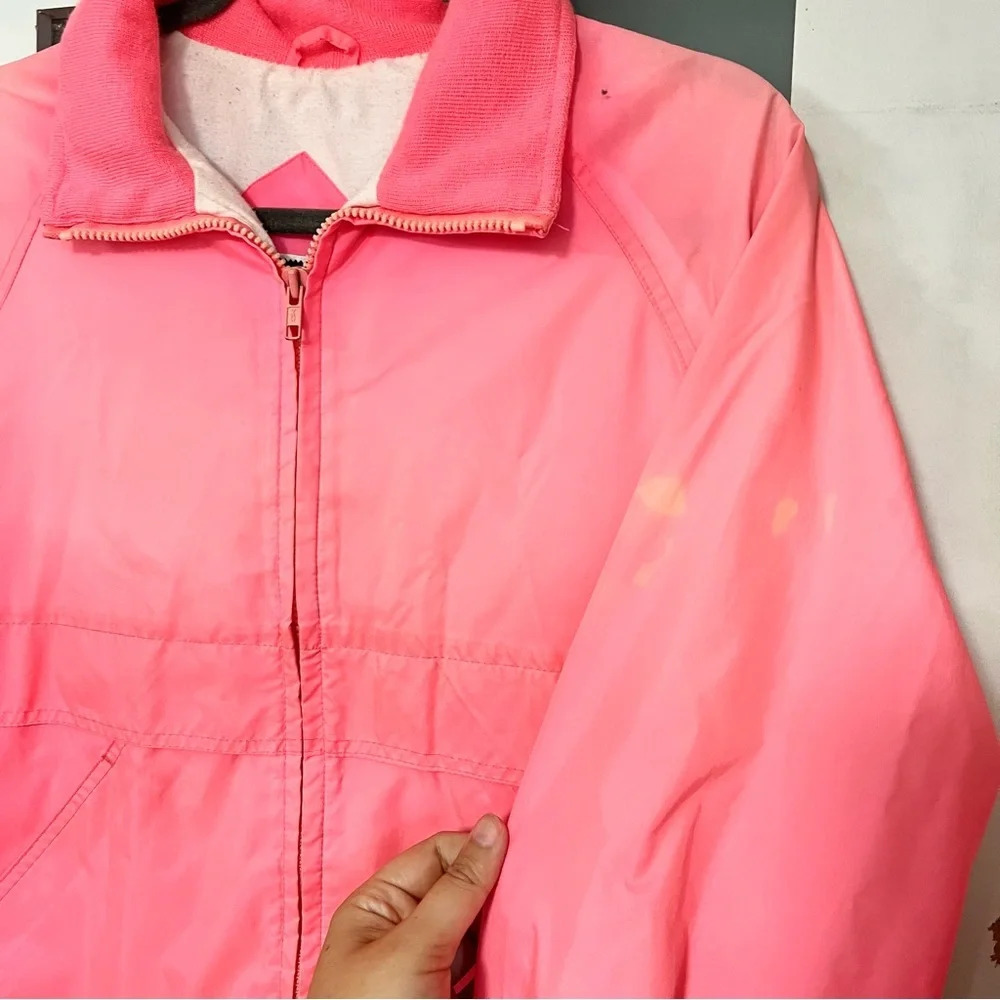 80s Vintage Pacific Trails Pink Lightweight Womens Windbreaker Jacket Size Med - Picture 10 of 14